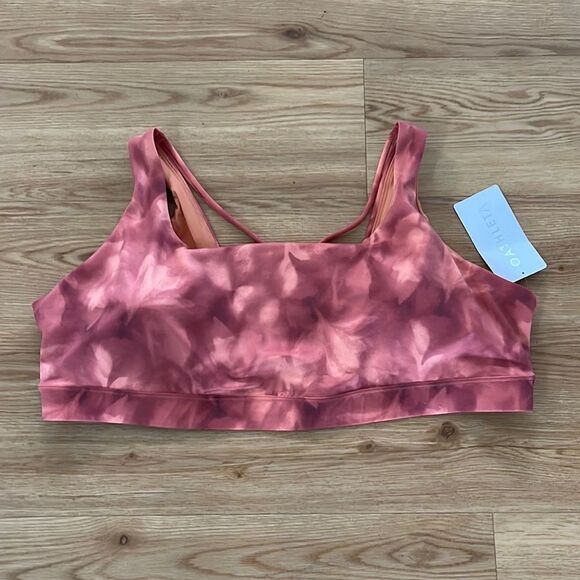 Athleta Womens Exhale Printed Sports Bra 3X Plus Size New Athletic Athleisure - Picture 3 of 7